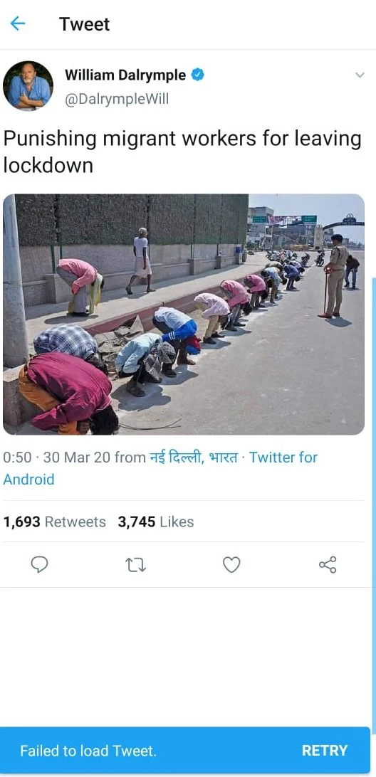 Rana Ayyub, William Dalrymple share picture of coronavirus lockdown violators as migrant labourers, deletes tweet later