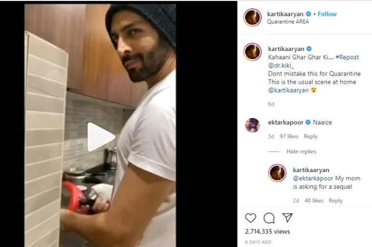 Kartik Aaryan reveals his mom wants a sequel to Ekta Kapoor's 'Kahaani Ghar Ghar Ki'
