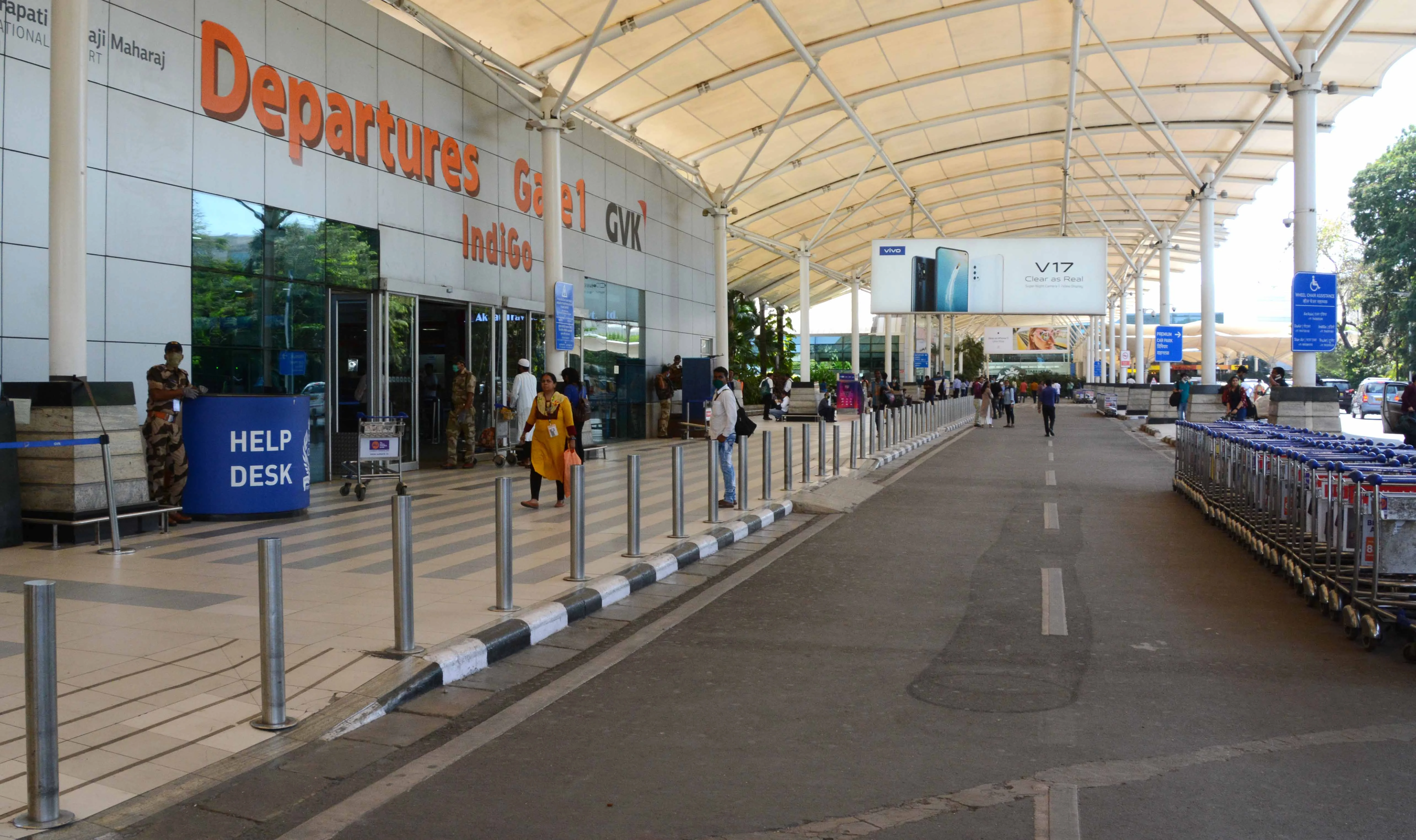 Empty Airport as many flights have been suspended to fight coronavirus pandemic.