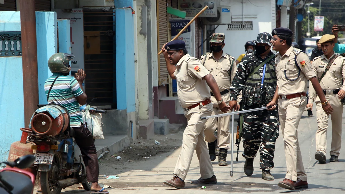 Police brutality competes with coronavirus as cops lathi-charge ...