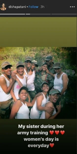 Disha Patani shares pics from sister Khushboo's army training days, says 'Women's Day is everyday'