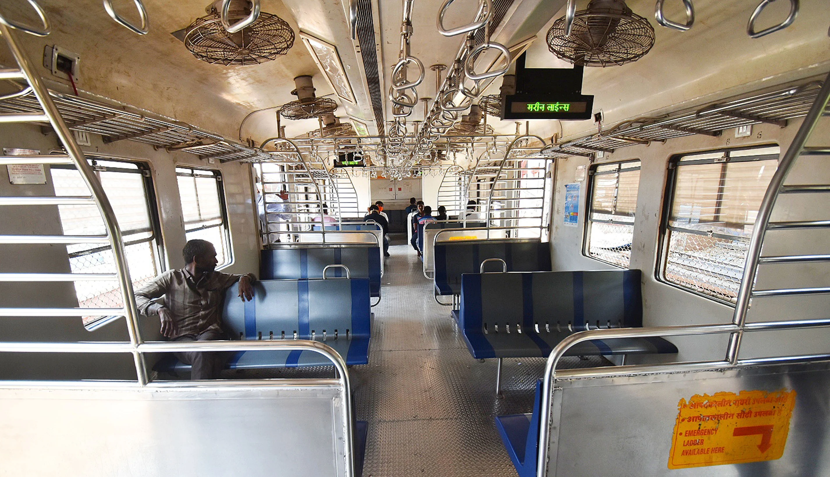 Empty Mumbai Locals since Government has issued work from home .