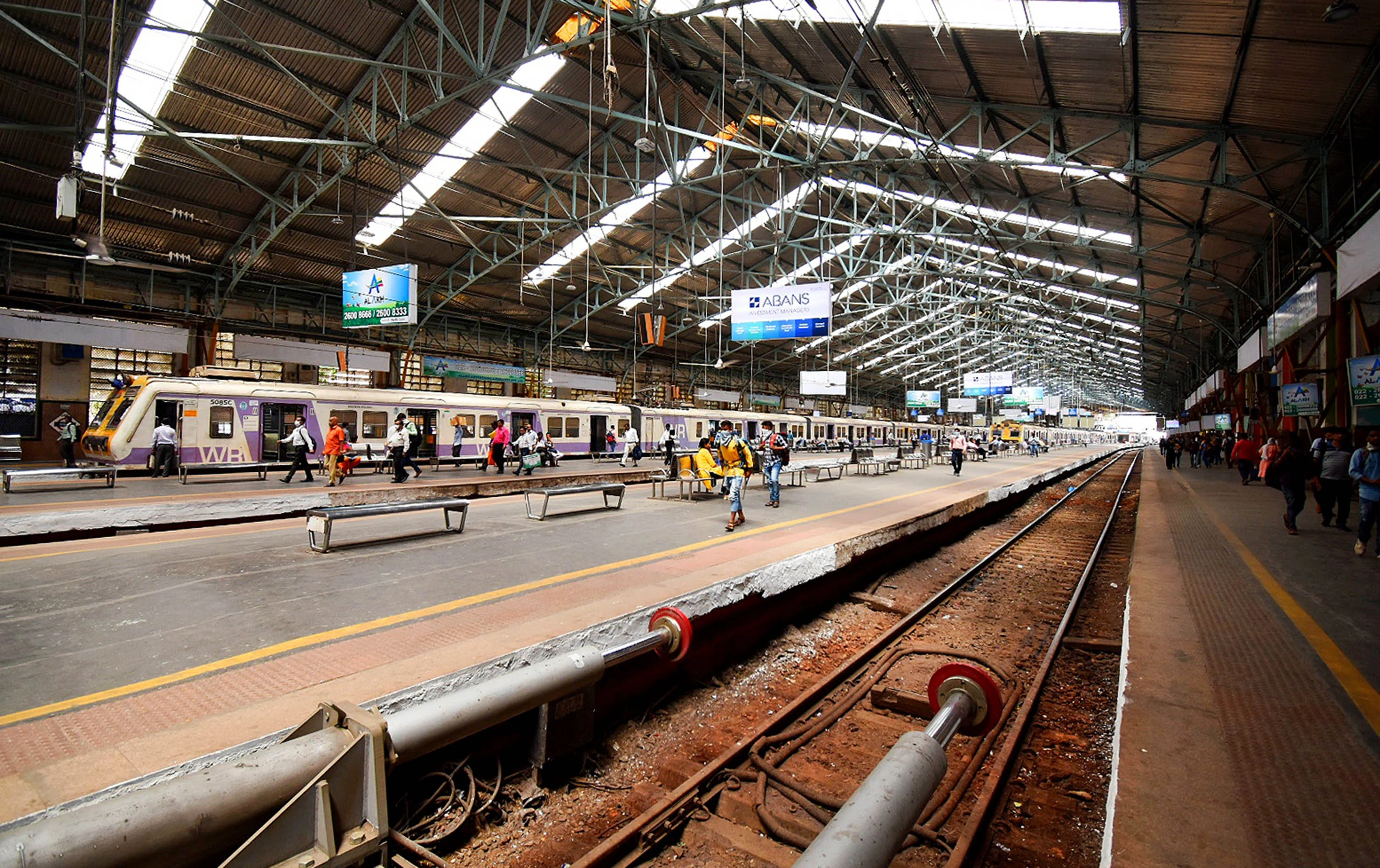 Churchgate Railway Station observes less crowd.