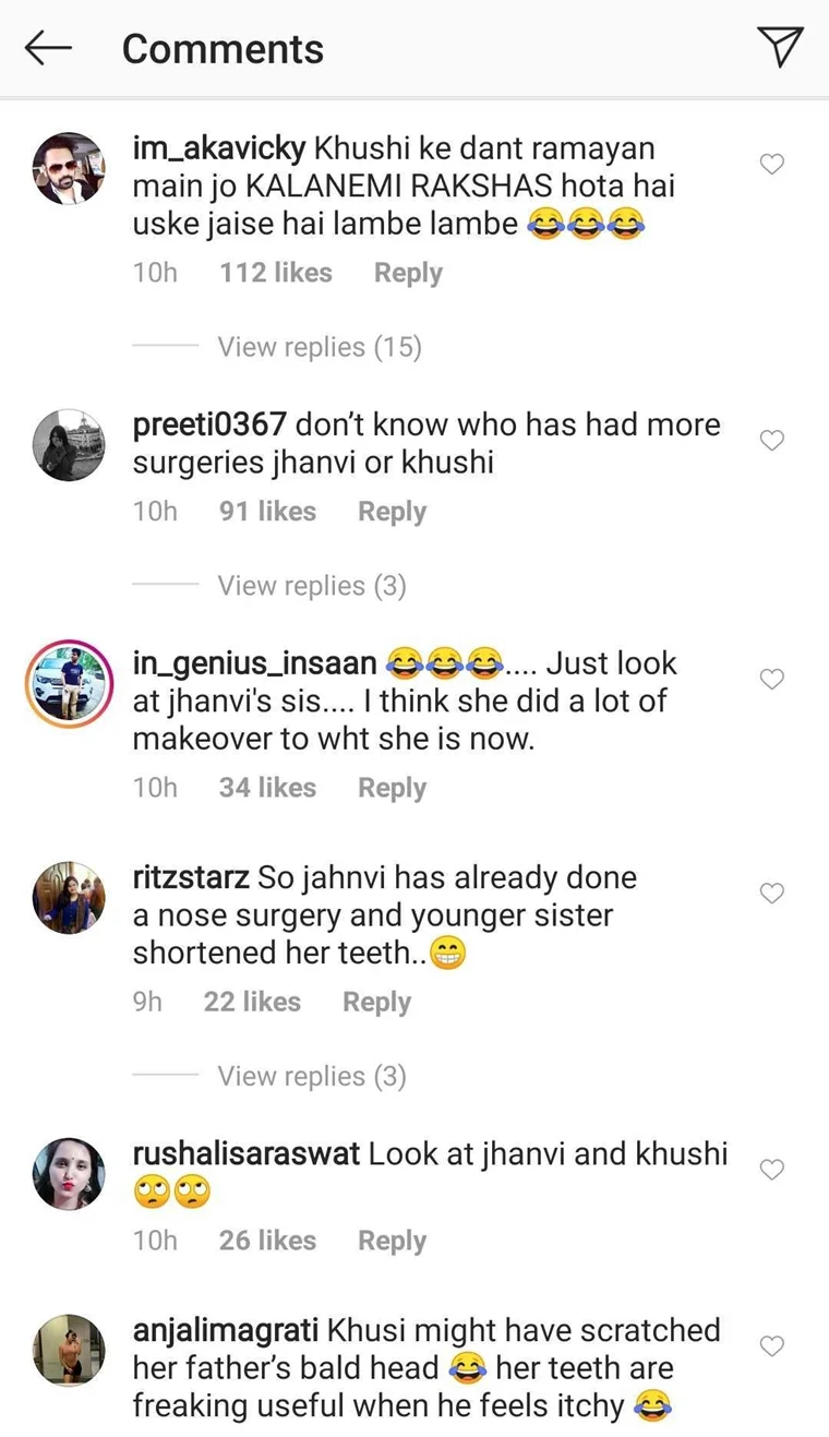 'Her teeth are like Kalnemi rakshas from Ramayan': Janvhi and Khushi Kapoor trolled for plastic surgeries
