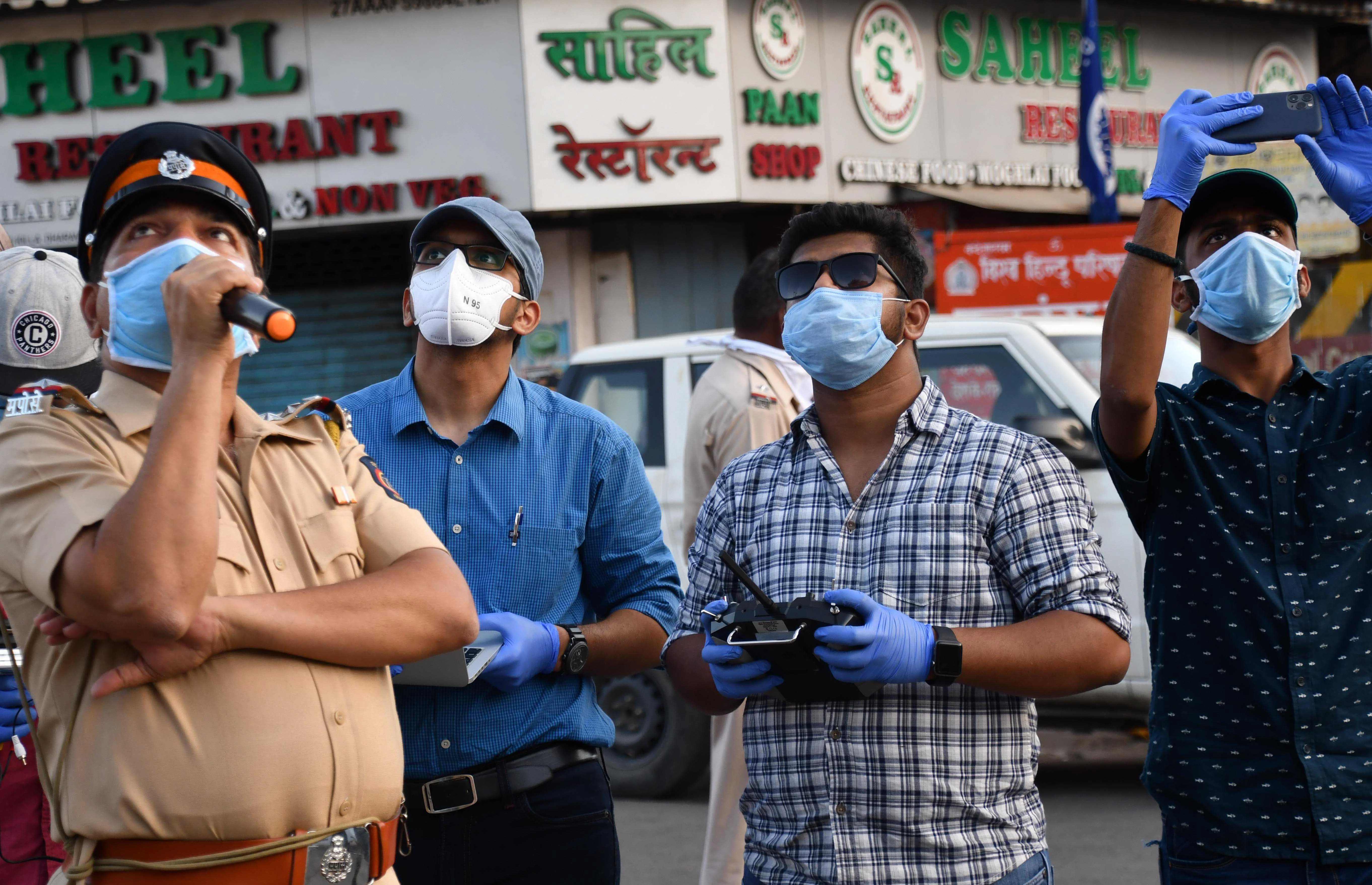 Coronavirus in Mumbai: BMC uses warning drones to check lockdown violations in COVID-19 hotspot Dharavi, view pics