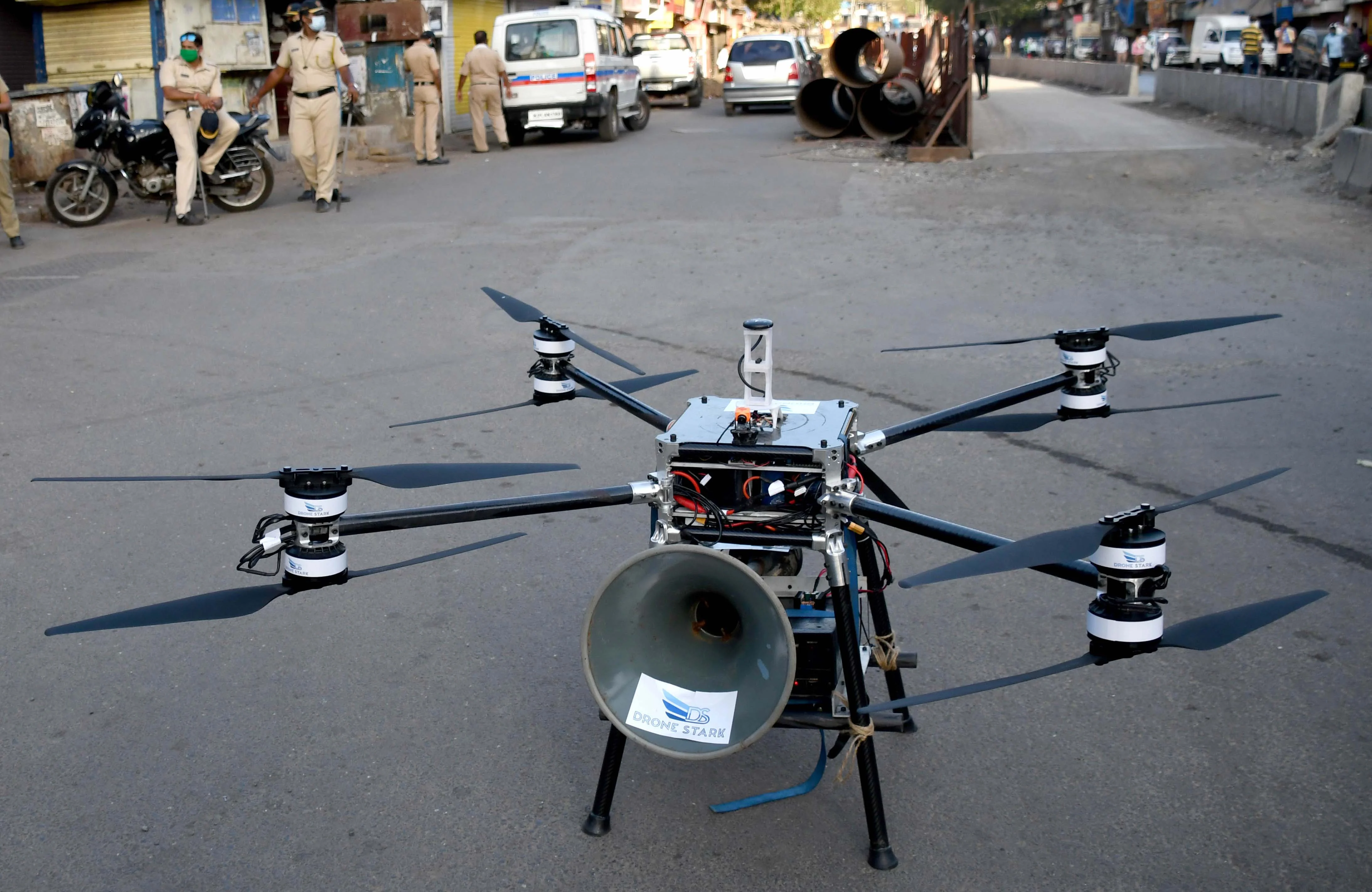 Coronavirus in Mumbai: BMC uses warning drones to check lockdown violations in COVID-19 hotspot Dharavi, view pics