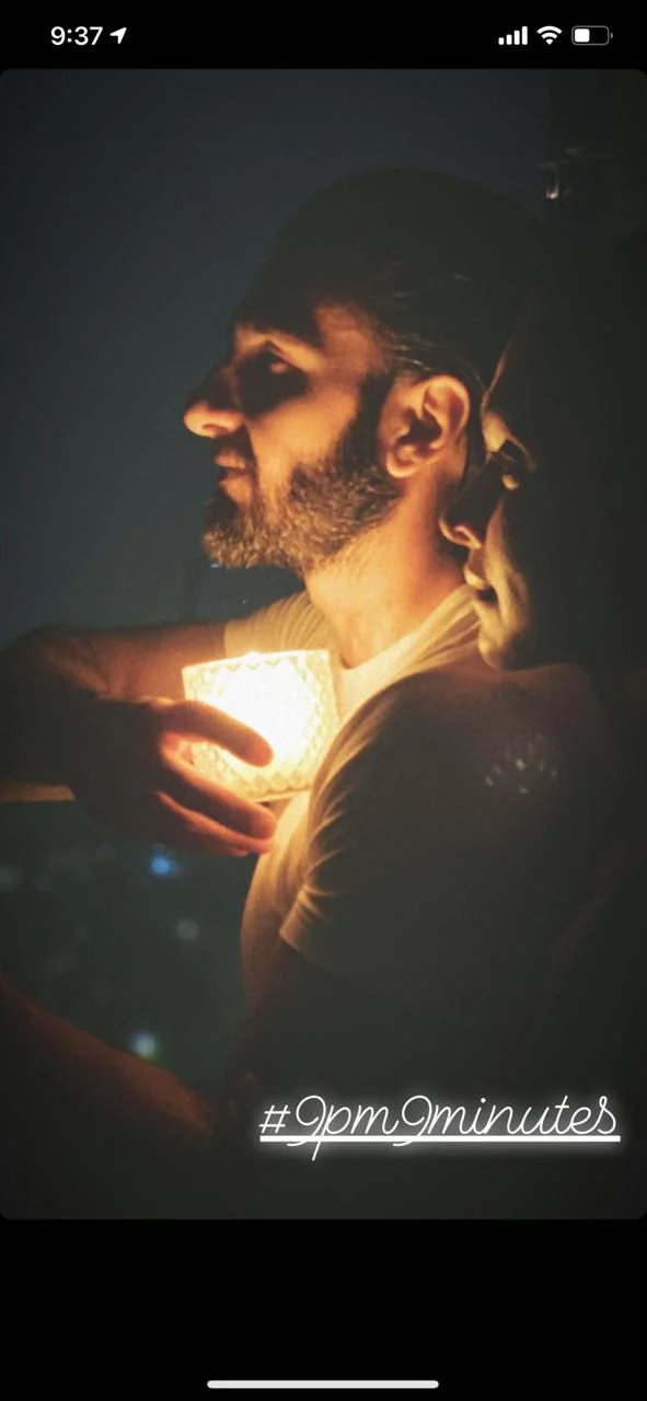 Deepika Padukone and Ranverr Singh lighting lamps.