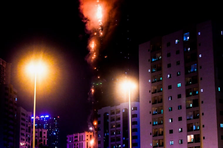 UAE Massive fire breaks out in Sharjah tower; many Indians trapped inside