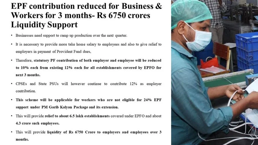 Nirmala Sitharaman announces reduction of EPF contribution from 12% to 10%