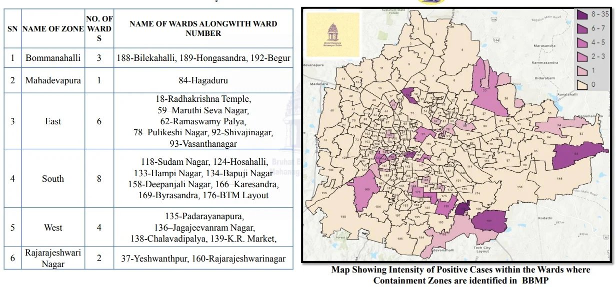 Coronavirus in Karnataka: Full list of containment zones in Bengaluru