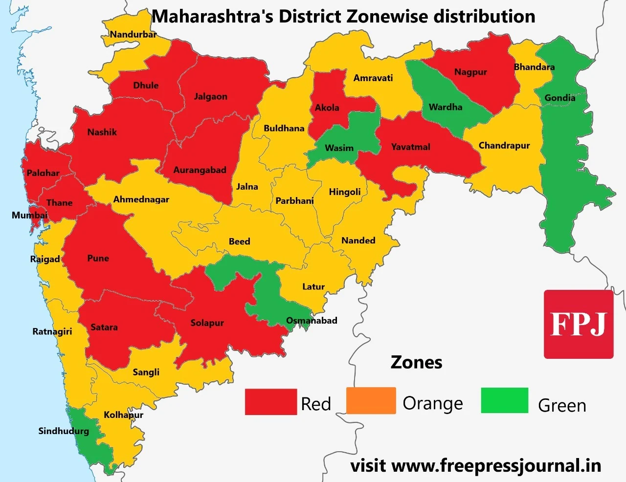 Lockdown 3.0: Full list of red, orange and green zones in Maharashtra