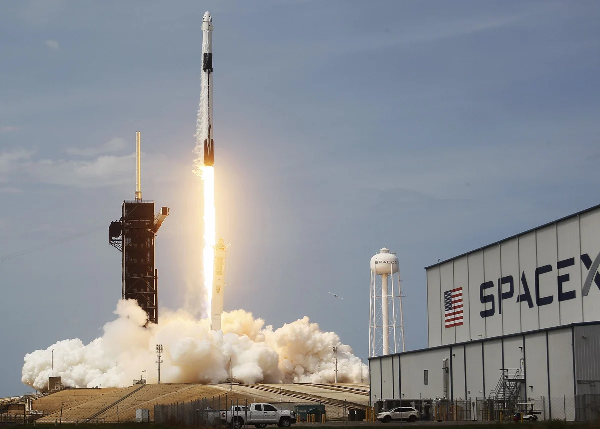 History in the making: Elon Musk's SpaceX propels two NASA astronauts into orbit, see pics