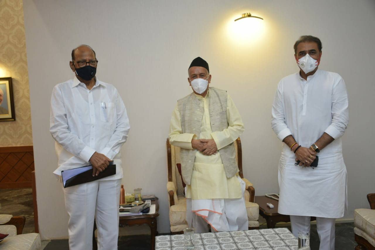 Pawar meets Koshyari, both optimistic about state sailing through COVID-19 - Free Press Journal