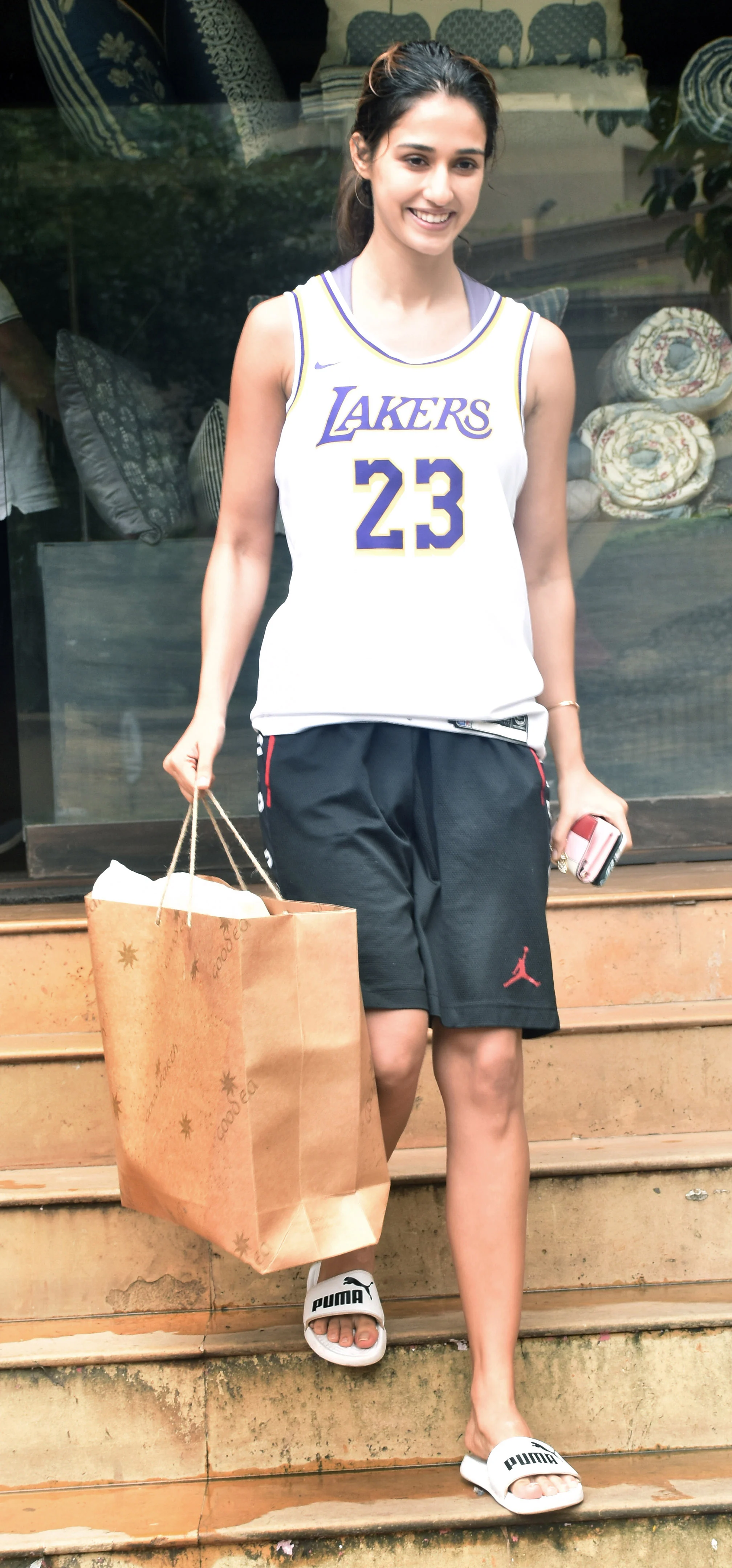 Disha Patani spotted in basketball shorts