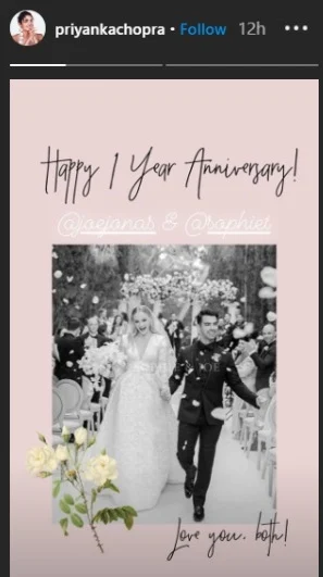 Priyanka Chopra wishes Sophie Turner, Joe Jonas on first wedding anniversary