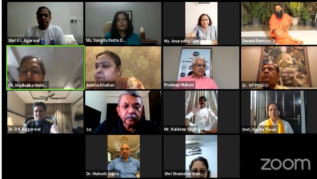 A video grab from the session