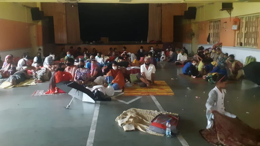 Residents of Bandra Bandstand were relocated to Fr Agnel College