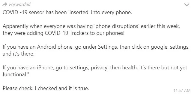 Did Google and Apple put a COVID-19 tracking app on your phone? Here is the truth