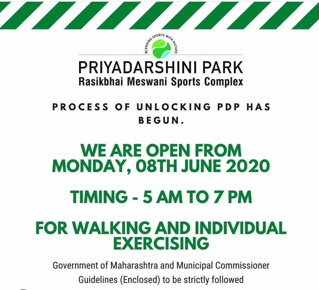 Priyadarshini Park opens up for joggers.