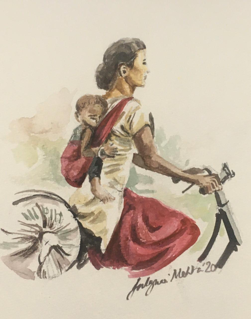 A thousand kilometres is nothing, when a mother is out to save her little ones life. So what if it’s to be covered by an ordinary cycle, with a few rupees in her sack, and her baby tied to her while the sun shines so bright!