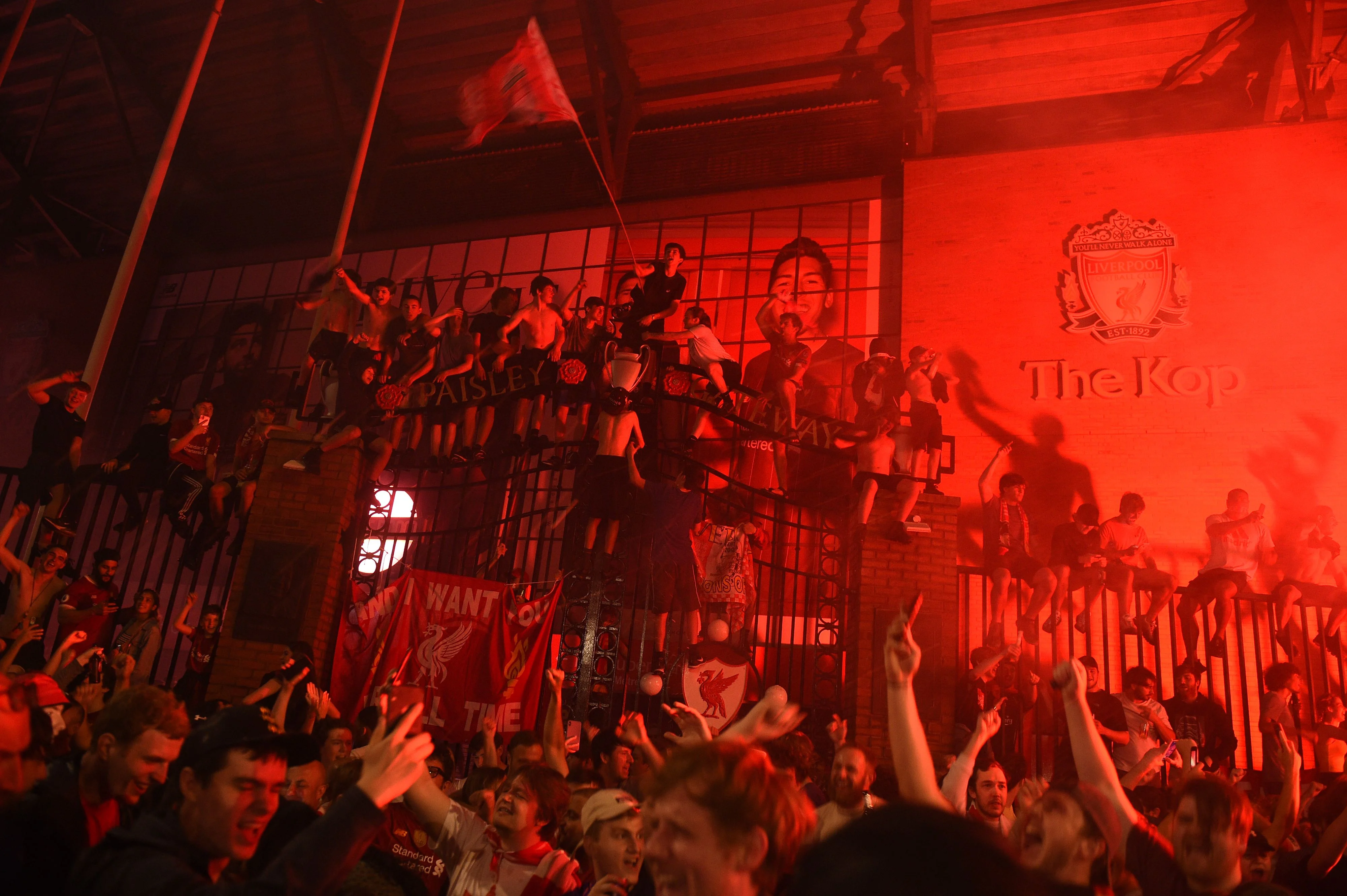 What pandemic? Liverpool fans defy social distancing norms to celebrate the Reds victory after 30-year dry spell