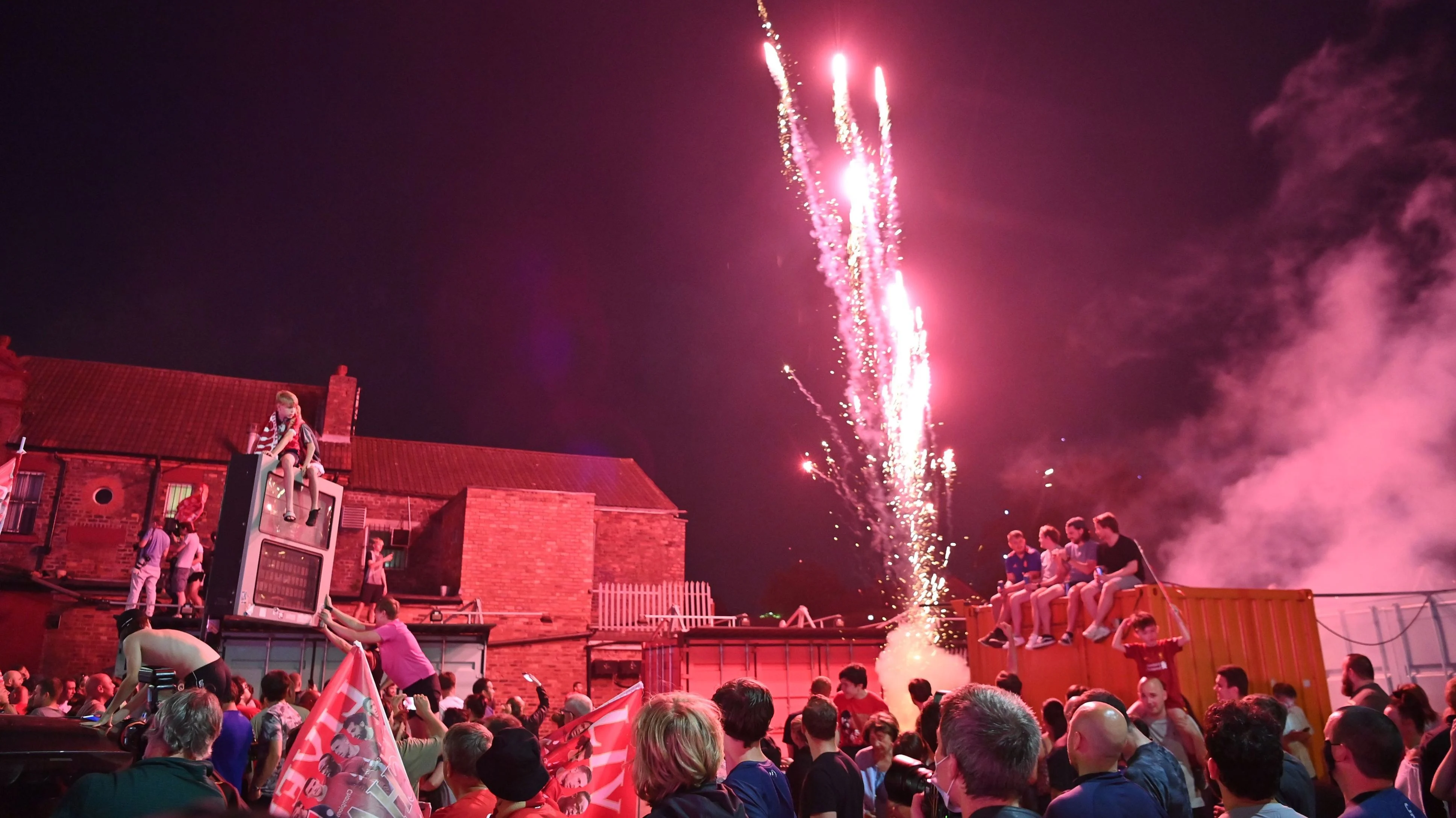 In Pics: Liverpool fans celebrate Red Devil's Premier League title win after 30-year drought