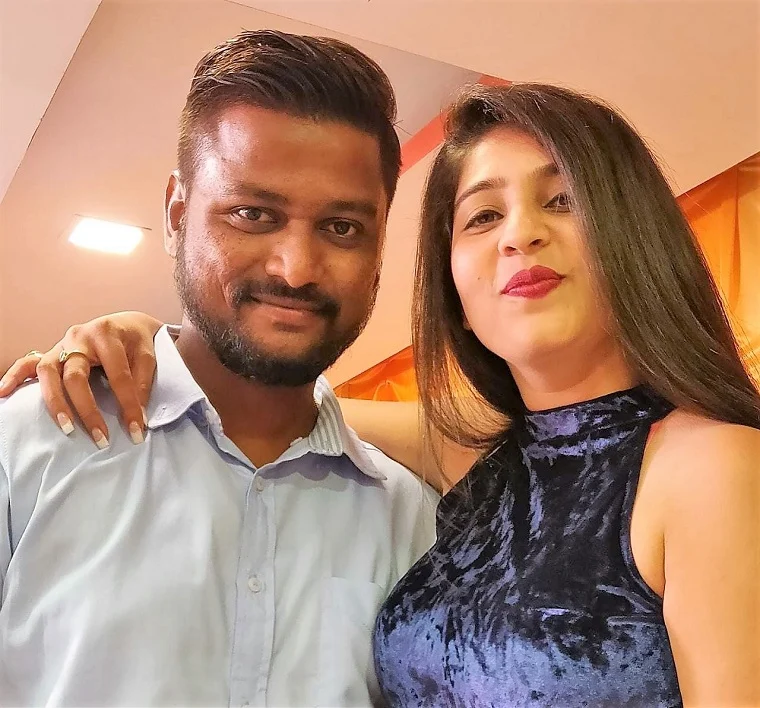 Sayli with husband Sarthak Dhone