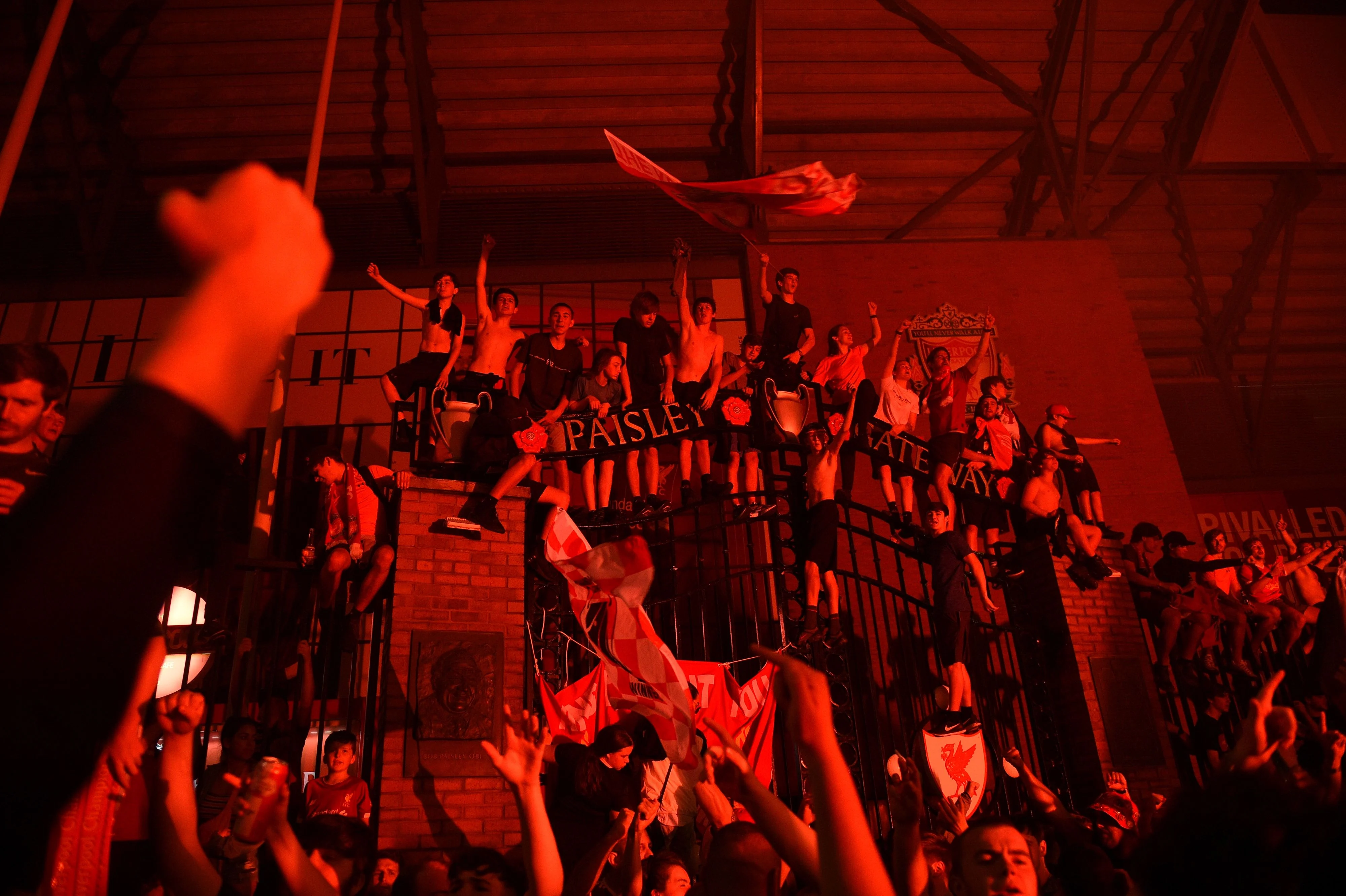 What pandemic? Liverpool fans defy social distancing norms to celebrate the Reds victory after 30-year dry spell