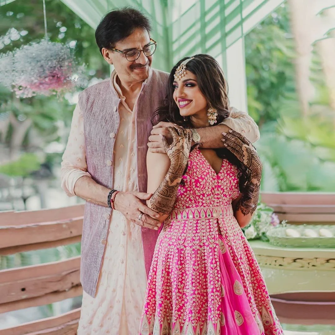 Miheeka with her father