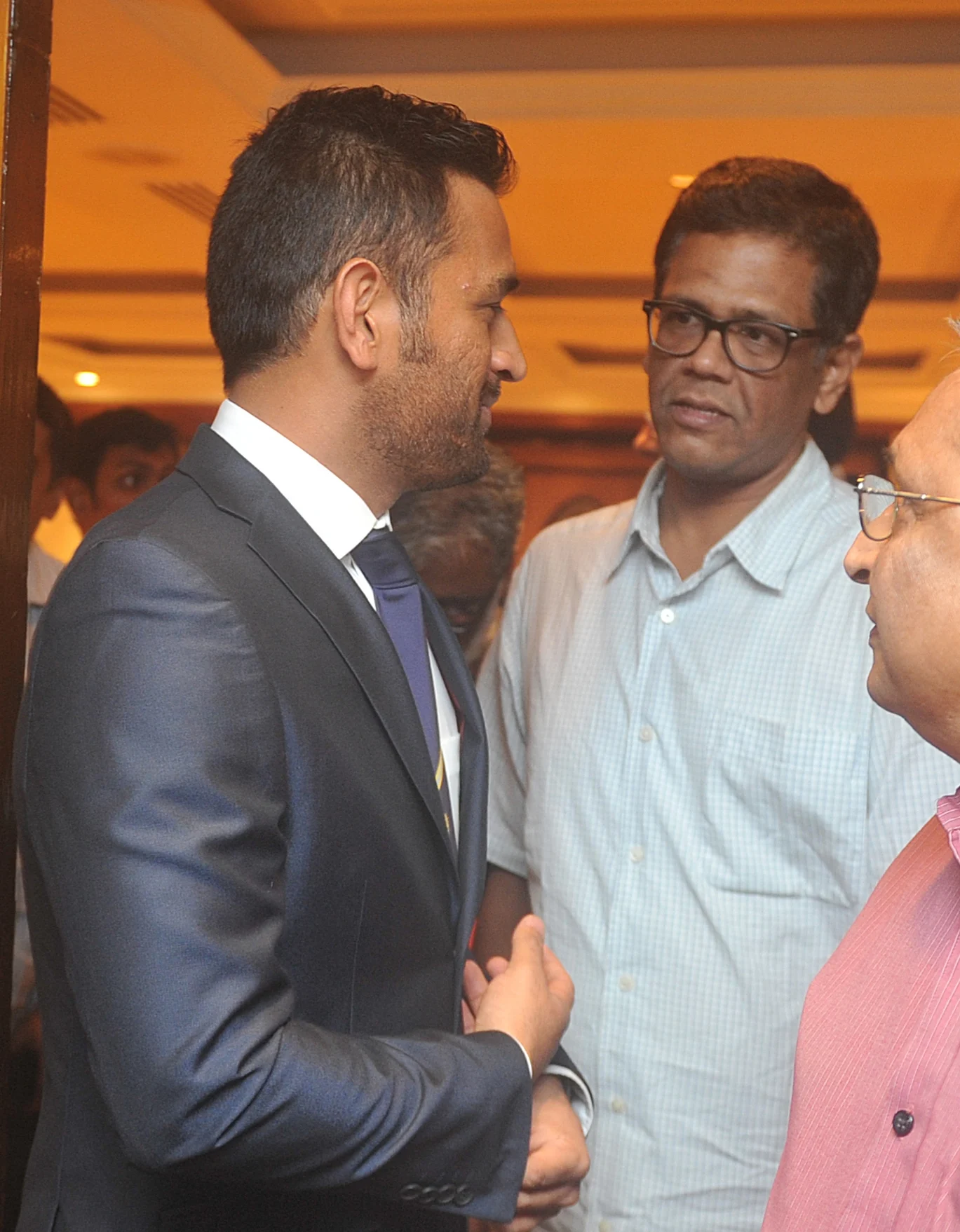 Dhoni and I in January 2016 before the Indian team's departure for Australia