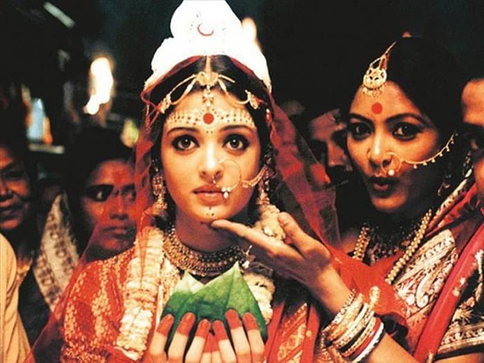 Aishwarya Rai Bachchan in a still from the movie Choker Bali, which was based on a story by Rabindranath Tagore