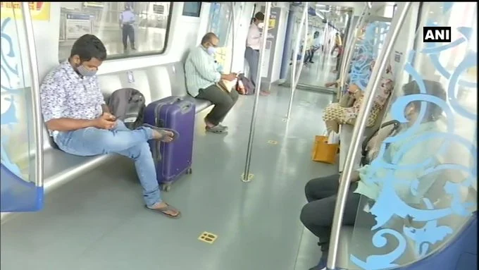 Telangana: Hyderabad metro services resume after Centre's UNLOCK4 guidelines; less footfall seen.
