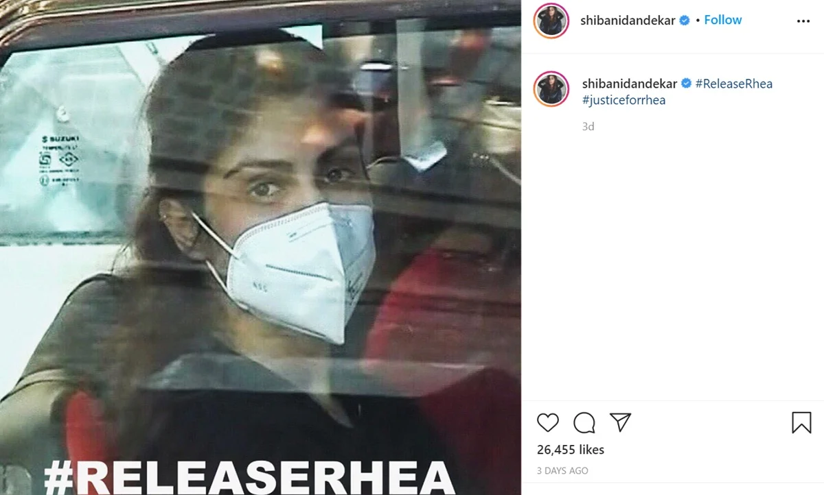 Anusha and Shibani Dandekar DID NOT delete their 'Release Rhea' posts
