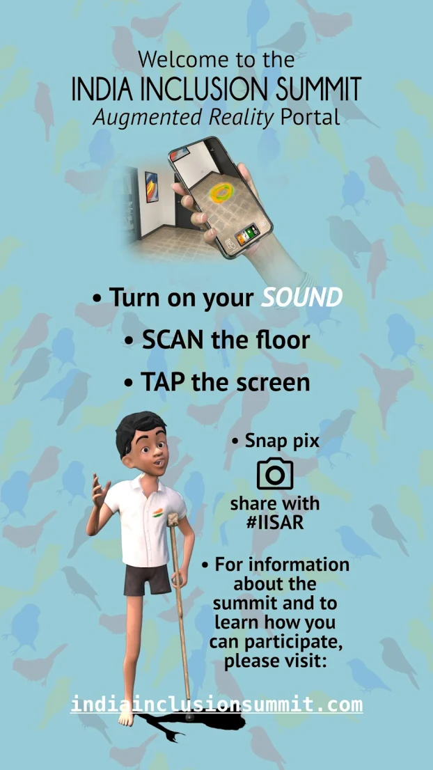 How you can take a picture with Inclu - the mascot of India Inclusion