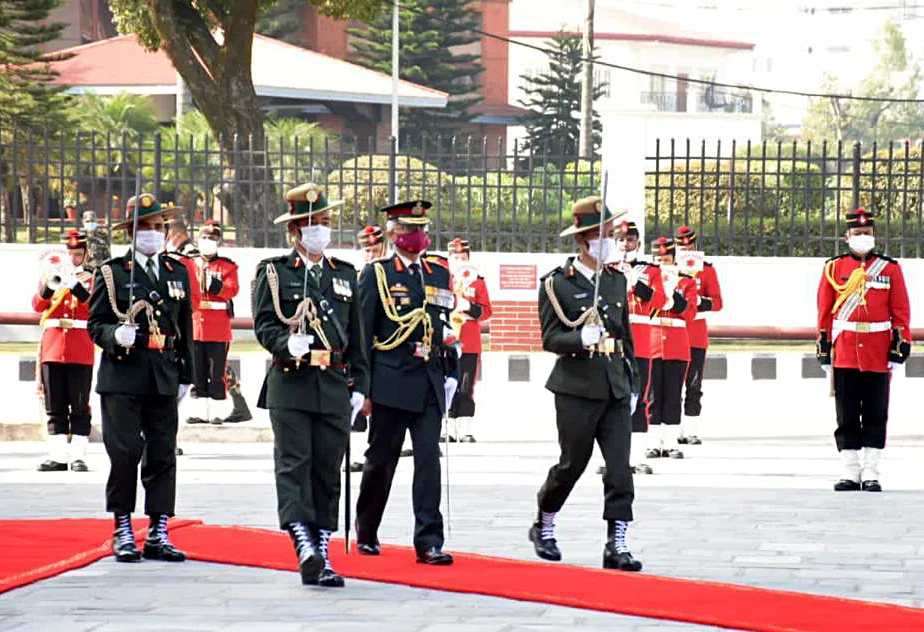 Gen Naravane conferred the honorary rank of General of Nepali Army by President Bhandari