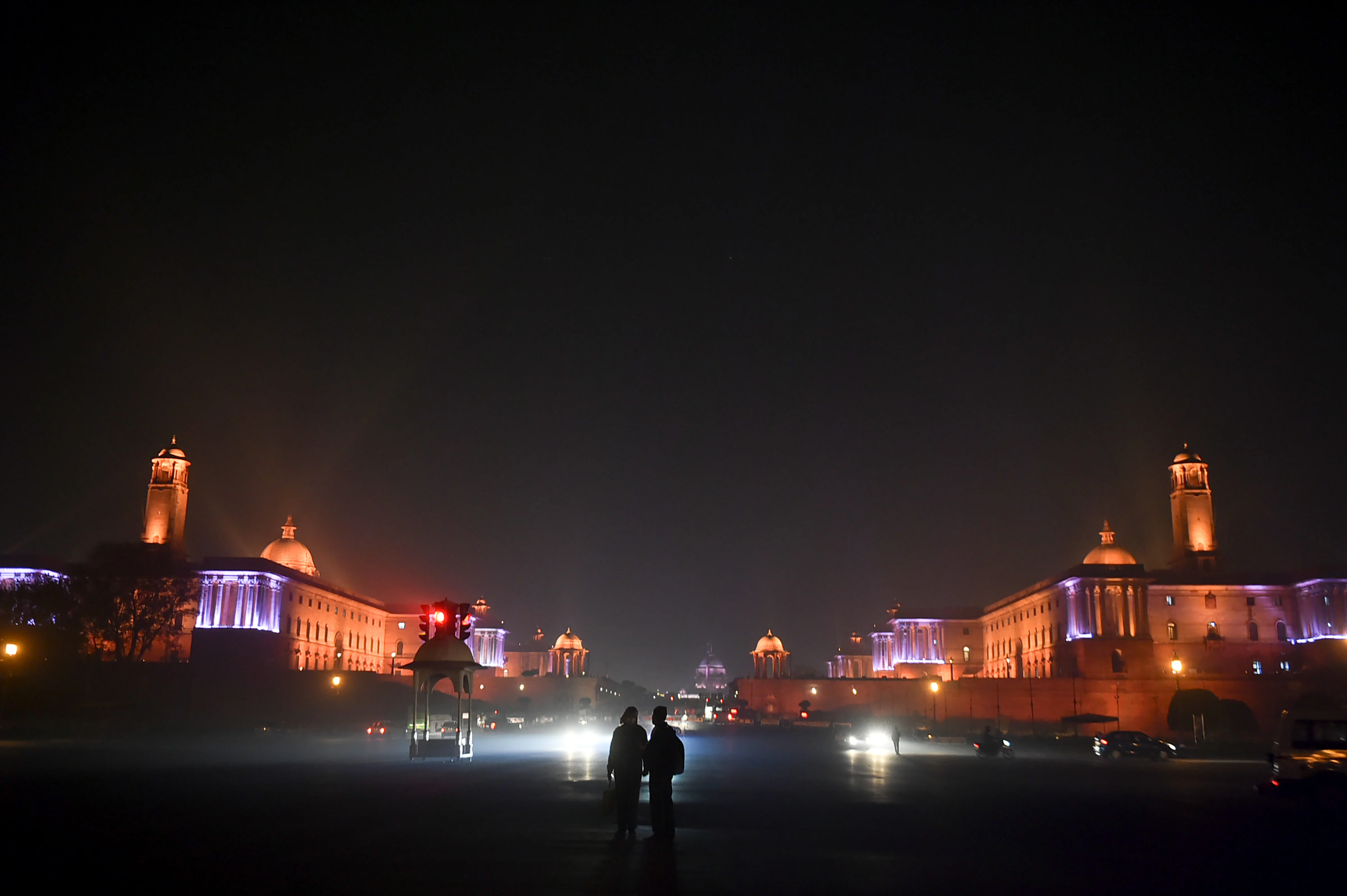 New Delhi: An illuminated Raisina Hill on the eve of the New Year 2021, in New Delhi, Thursday, Dec. 31, 2020.