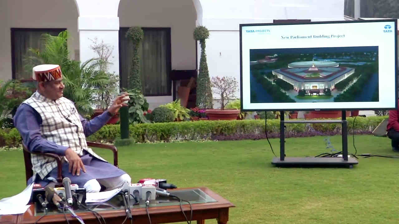 Lok Sabha Speaker Om Birla reveals the model of new Parliament Building