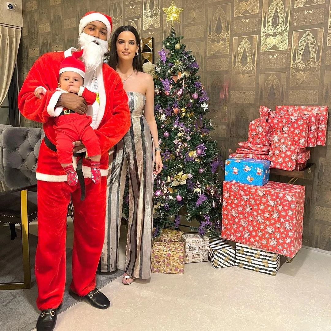 In Pics: Hardik Pandya turns Santa for baby boy Agastya’s first Christmas