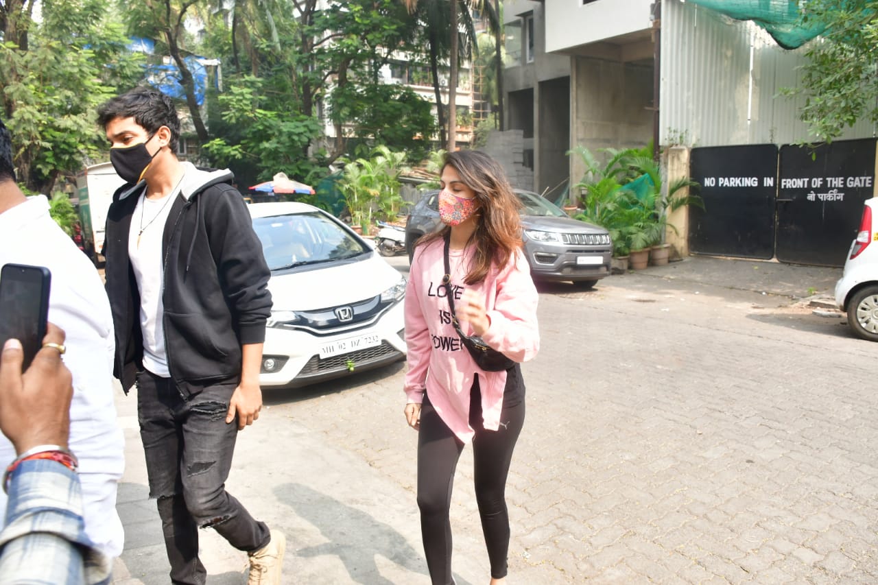 Watch: Rhea Chakraborty asks paps not to follow her, brother Showik as they step out for the first time after bail in SSR drugs case