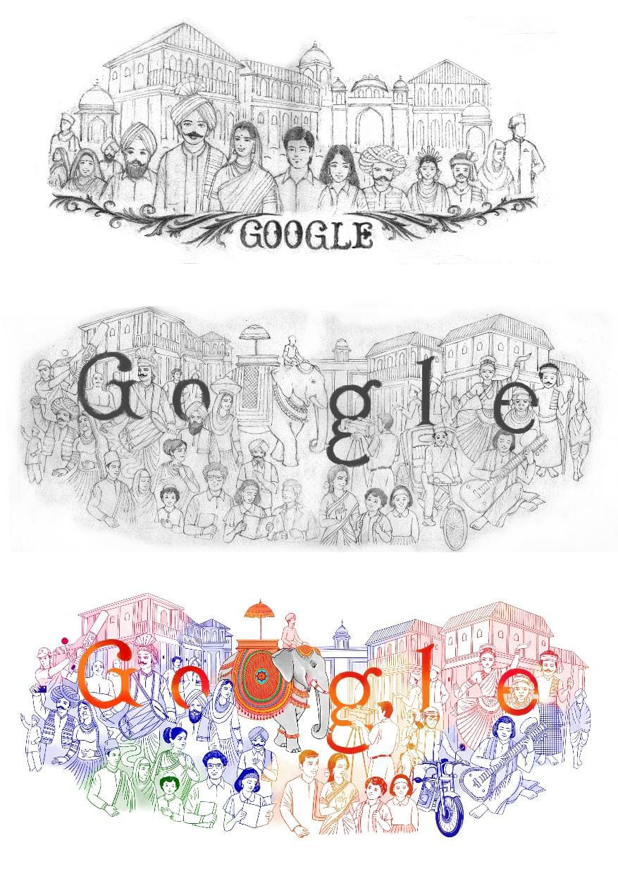 Google celebrates India's colourful heritage with Republic Day doodle