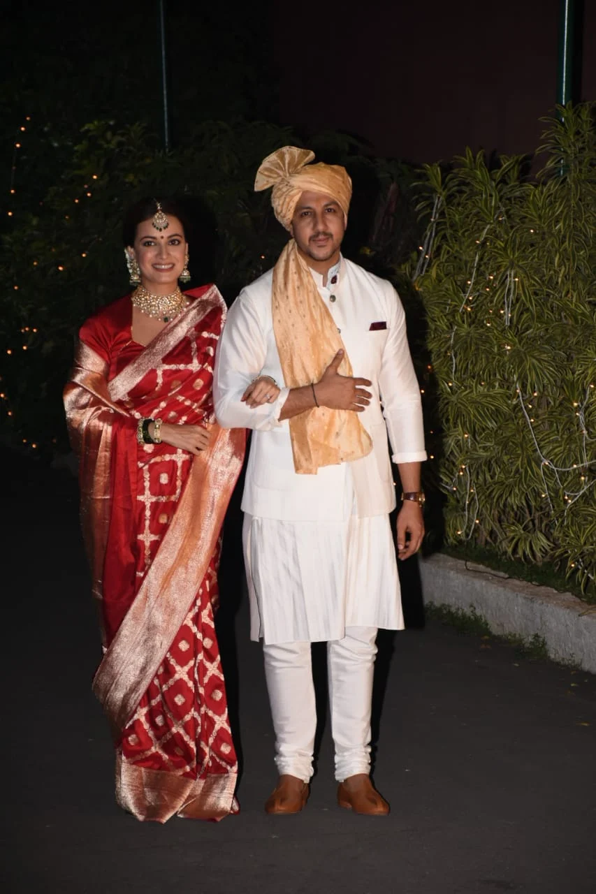 In Pics: Dia Mirza ties the knot with Vaibhav Rekhi at her Bandra residence