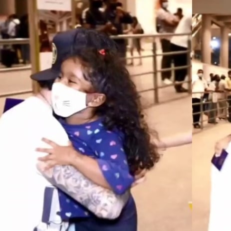 Watch: Nisha Kaur hugging father Daniel Weber at Mumbai airport is the cutest video on internet today