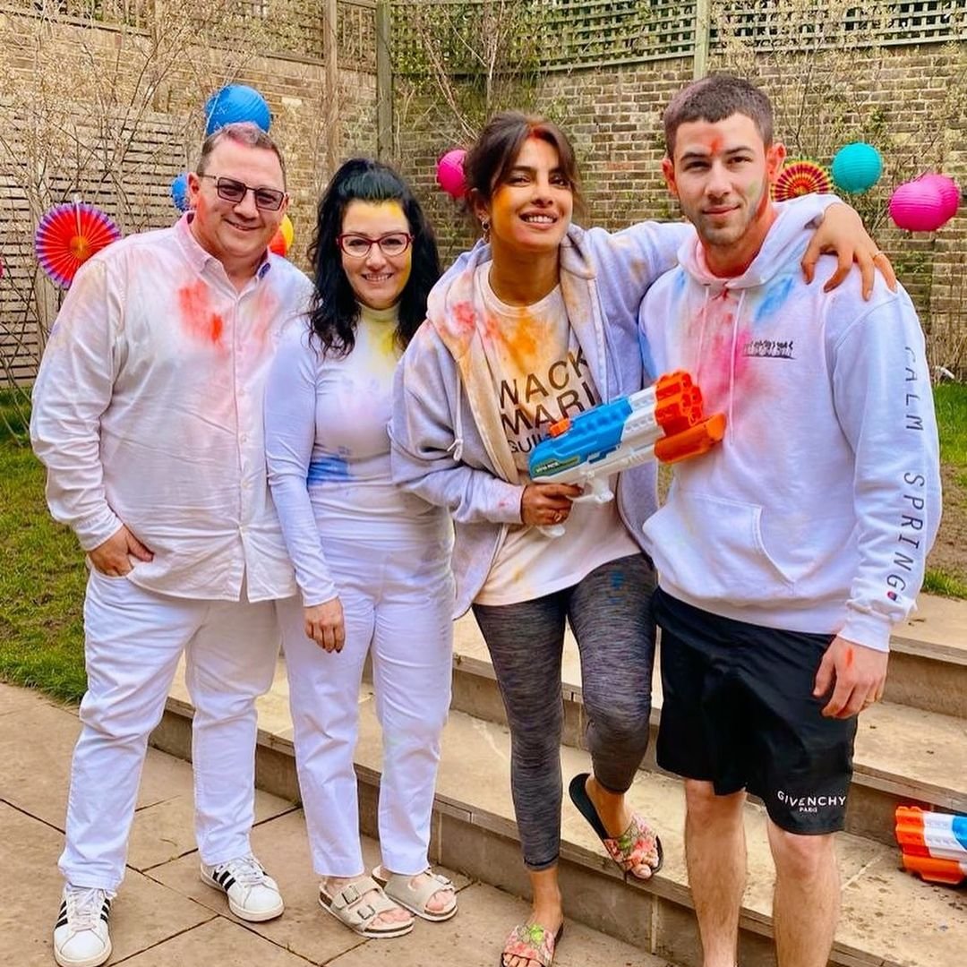 In Pics: Priyanka Chopra celebrates Holi 2021 with Nick Jonas and his parents in London