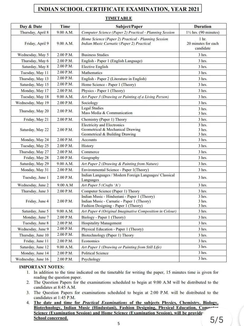 ICSE, ISC board exams 2021: Click here for date sheet, COVID-19 guidelines, result date, practical exam for CISCE Class 10, 12