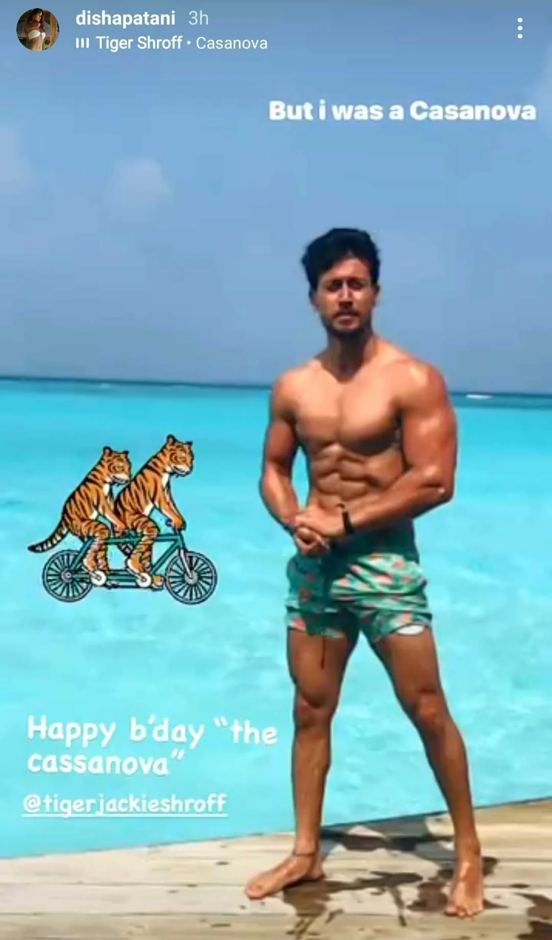 Disha Patani's birthday wish for rumoured beau Tiger Shroff features an unseen shirtless pic