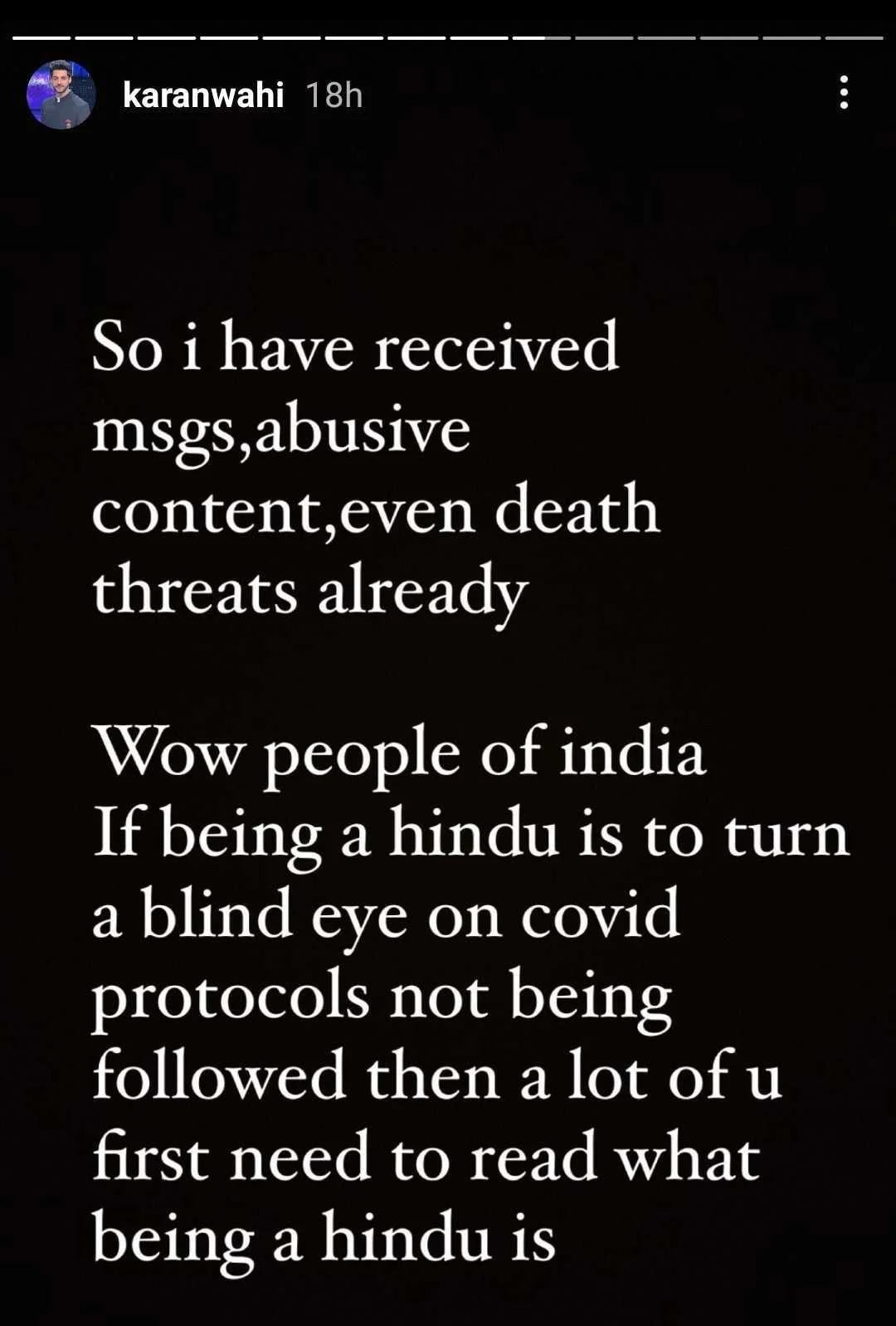 Karan Wahi receives death threats for post on Naga Babas at Kumbh Mela amid COVID-19 crisis