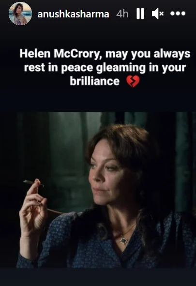 Anushka Sharma mourns 'Harry Potter' actor Helen McCrory's death