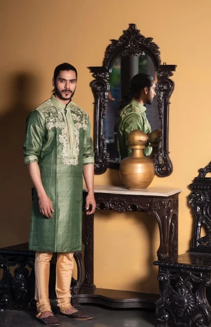 Go classic with a silk sherwani