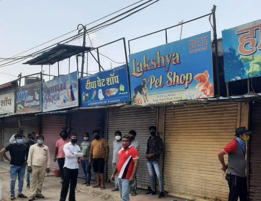 Pet shop owners in Shivaji Market, Indore