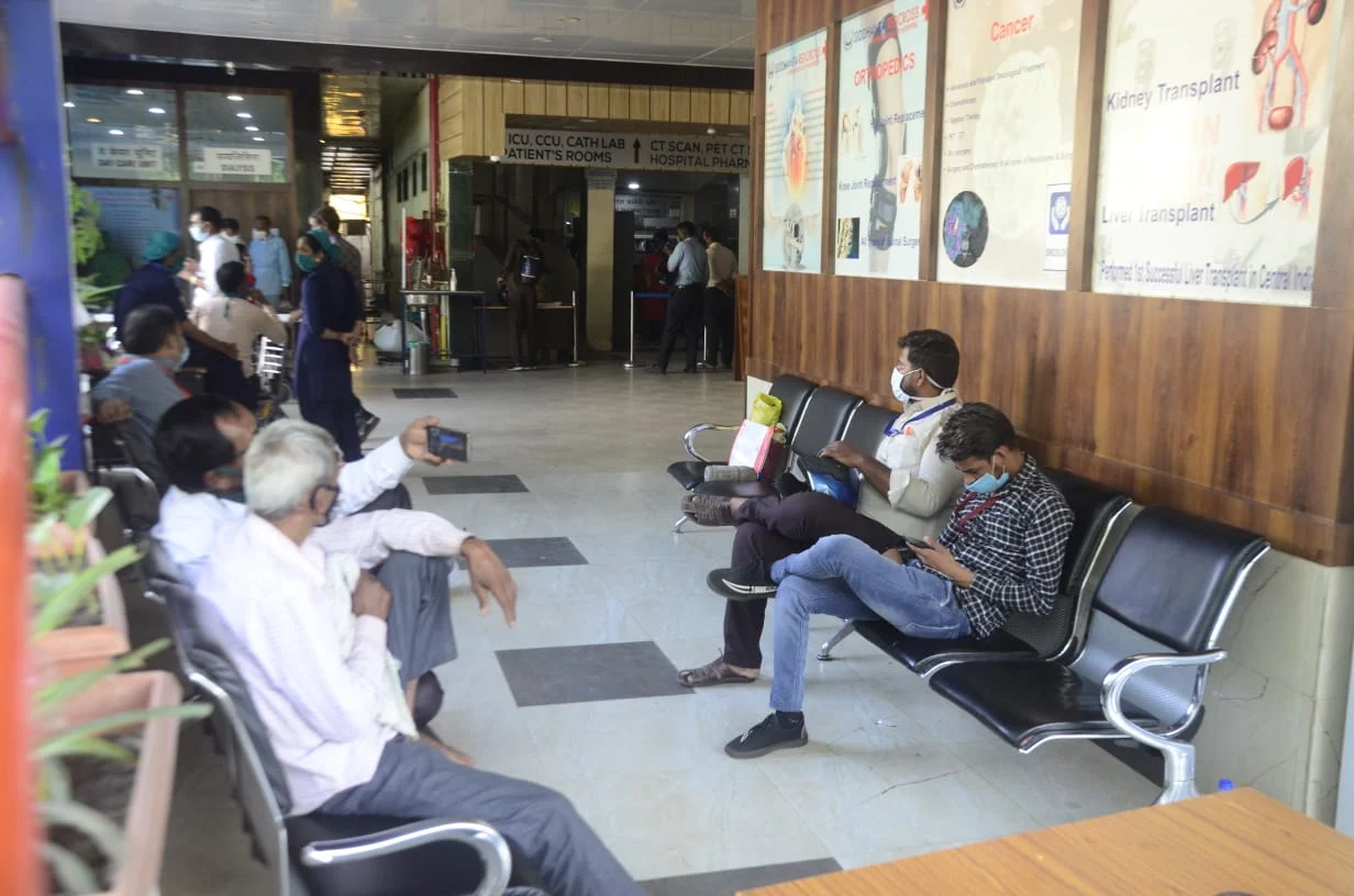 Patients' relatives find temporary resting places.